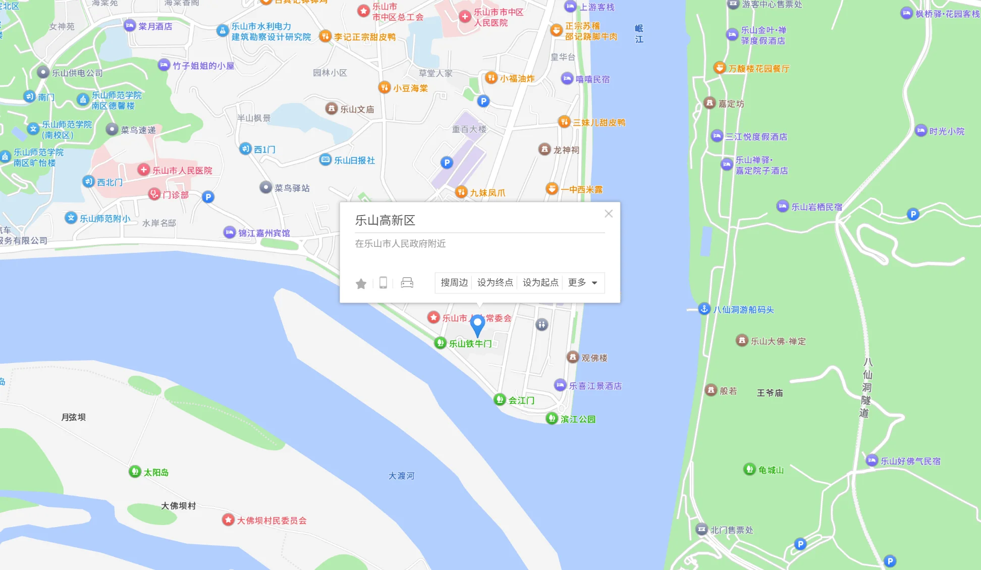 乐山高新区地图